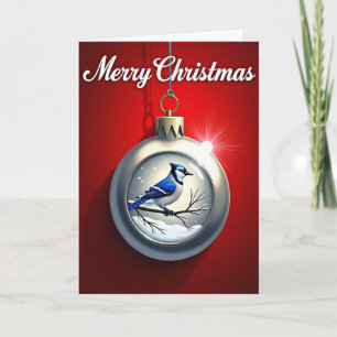 Winter Bird Ornament Card