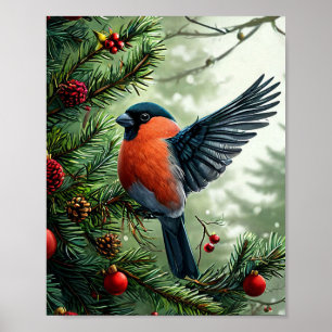 Winter bird poster