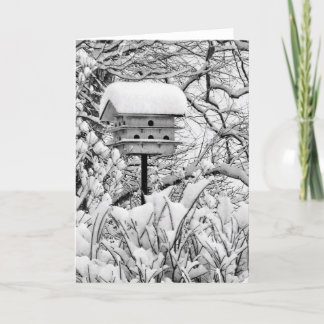 Winter Birdhouse Card
