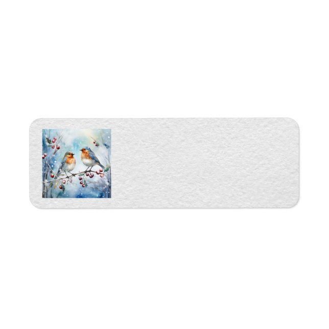 Winter Birds Address Labels (Front)