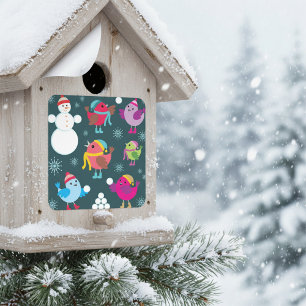 Winter Birds And Snowmen Stickers