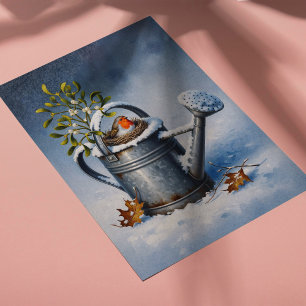 Winter Bird's Nest Decoupage Tissue Paper