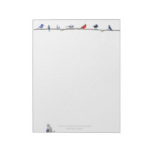 Winter Birds: notepad paper