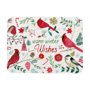 Winter Birds - Warm Wishes Magnet