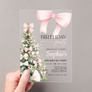 Winter Birthday Acrylic Invitations