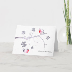 Winter Birthday card