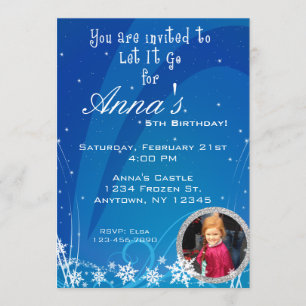 Winter Birthday Invitation with Picture