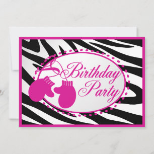 Winter Birthday Mittens Invitation