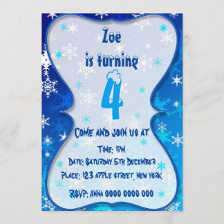 Winter bithday invitation
