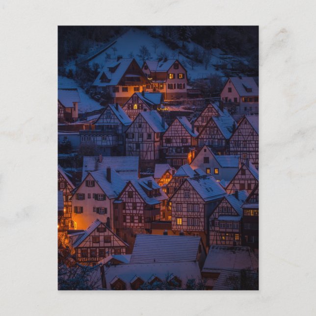 Winter Black Forest House Village Architecture Postcard (Front)