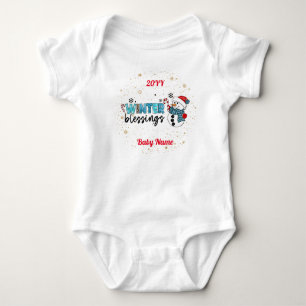 Winter Blessings Customise Baby Bodysuit