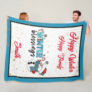 Winter Blessings Customise Fleece Blanket