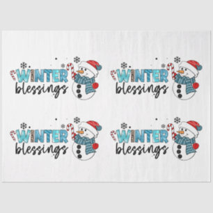 Winter Blessings Customise Tissue Paper
