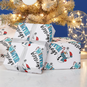 Winter Blessings Customise Wrapping Paper
