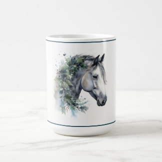 Winter Bliss Watercolor Horse Mug