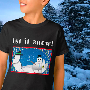 Winter Blizzard Storm Snowman’s Delight T-Shirt