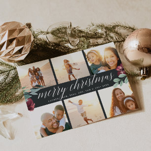 Winter Blooms Multi Photo Holiday Card