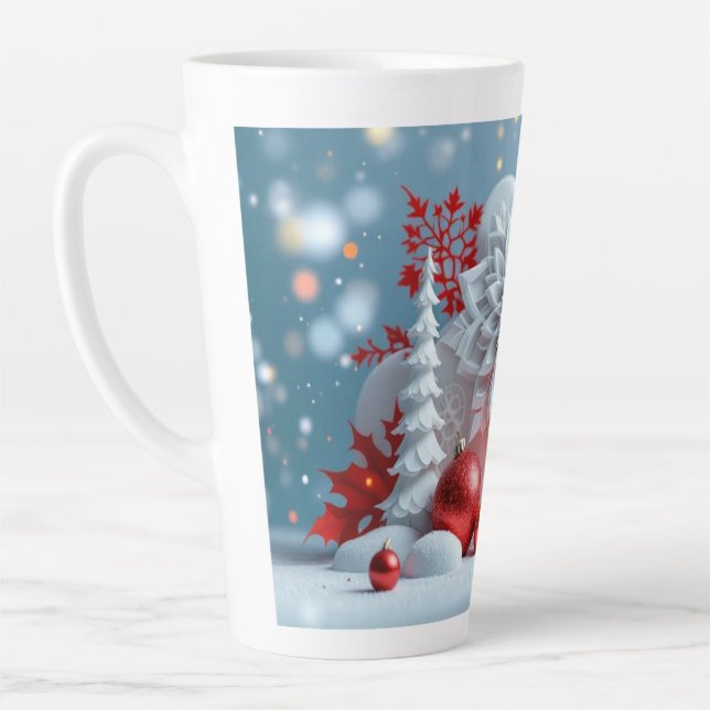 Winter Blossom Composition Latte Mug (Left)