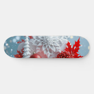 Winter Blossom Composition Skateboard