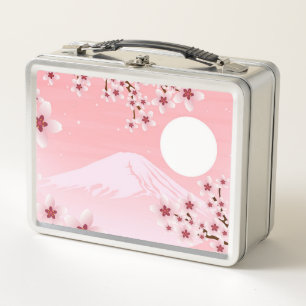 Winter Blossom Metal Lunch Box