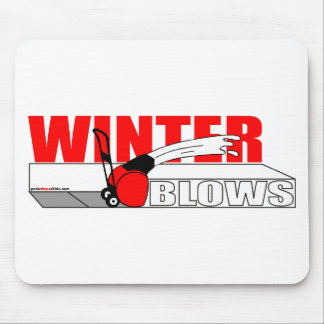 WINTER BLOWS MOUSE PAD