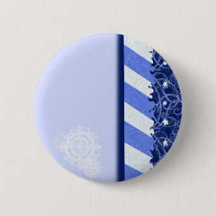 Winter Blue 6 Cm Round Badge