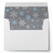 Winter Blue and Grey Snowflake Pattern Envelope