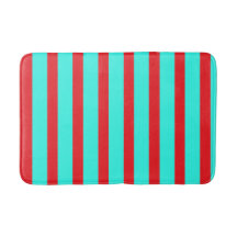 Winter Blue and Red Stripes