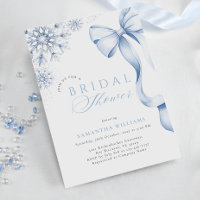 Winter Blue Bow Bridal Shower
