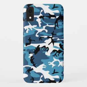 Winter Blue Camo iPhone XR Case