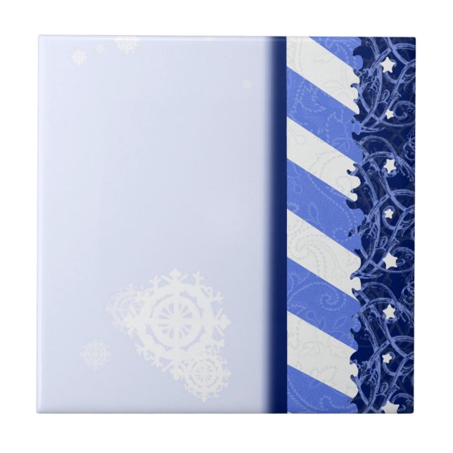 Winter Blue Ceramic Tile (Front)