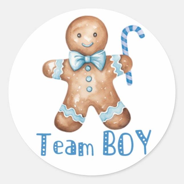Winter Blue Cookie Team Boy Sticker (Front)
