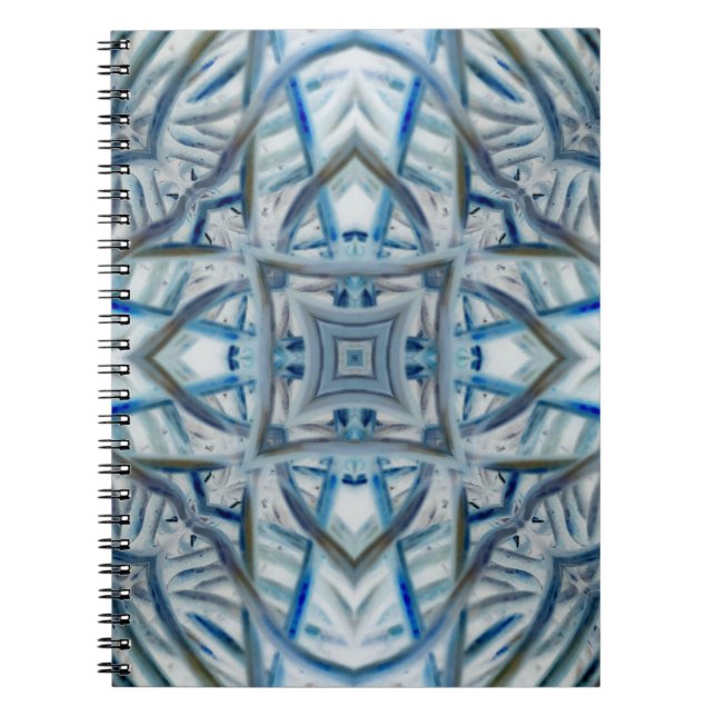 Winter Blue Crystal Pattern Notebook (Front)