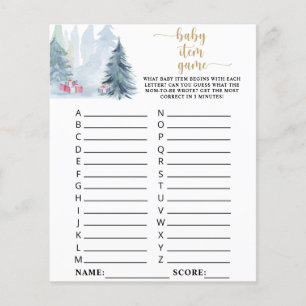 Winter blue forest \ Baby Item Game