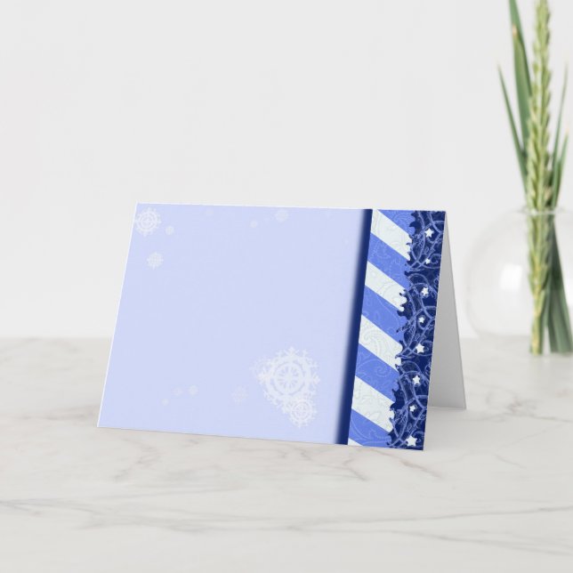 Winter Blue Holiday Card (Front)