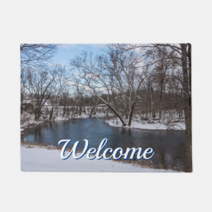 Winter Blue James River Welcome Doormat