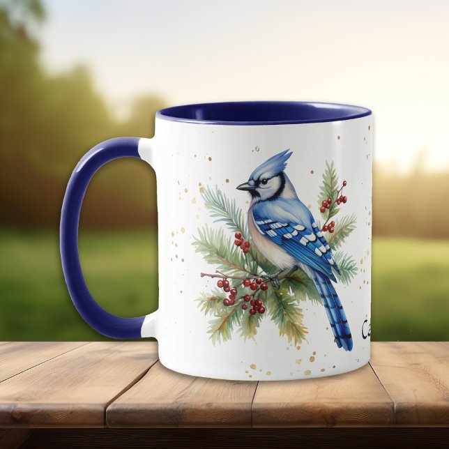 Winter Blue Jay Nature Mug (Creator Uploaded)