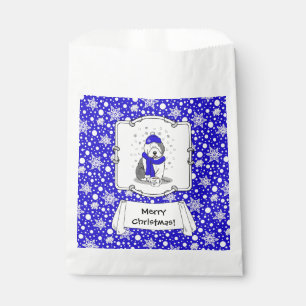 Winter Blue Old English Sheepdog Dog (Grey 1) Cute Favour Bag