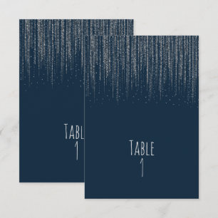 Winter Blue & Silver Sparkling Ice Lights Table Invitation