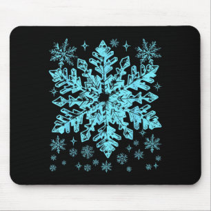 Winter Blue Snowflake Christmas Xmas Costumes Men Mouse Pad