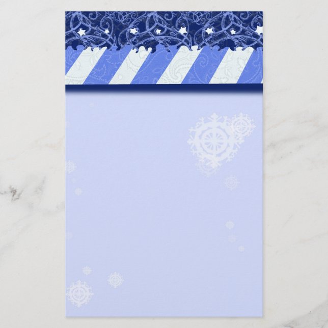 Winter Blue Stationery (Front)