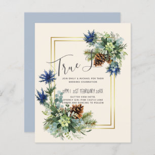 Winter Blue Thistle Eucalyptus Wedding Wonderland