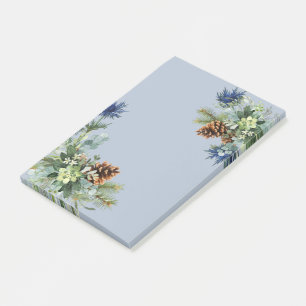 Winter Blue Thistle Eucalyptus Wedding Wonderland Post-it Notes