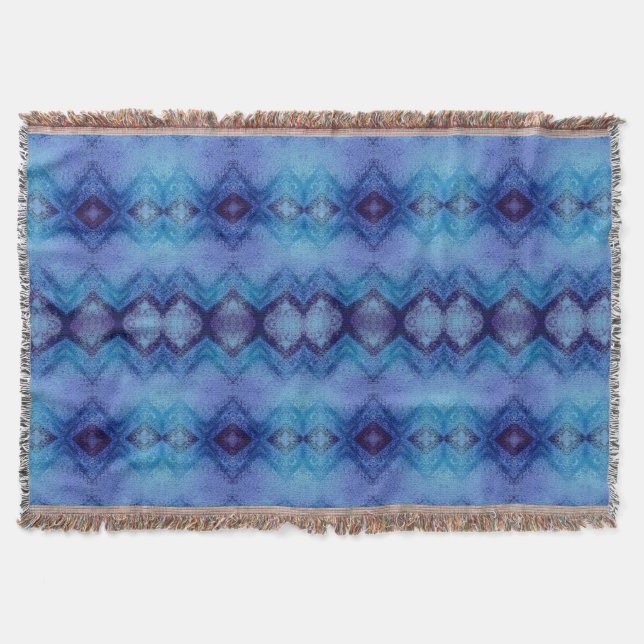 winter blue tone Throw Blanket (Front)