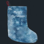 Winter Blue White Snowflakes Christmas Small Christmas Stocking<br><div class="desc">Winter Blue White Snowflakes Christmas</div>