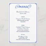 Winter Blues Calligraphy Script Wedding Menu Card<br><div class="desc">This Elegant Winter Blues Calligraphy Script Wedding Menu Card will add sophistication and contemporary style to your next party or wedding reception. Clean,  simple styling makes this custom menu work perfectly for any formal occasion. This menu coordinates perfectly with our Faith Hope and Love contemporary Christian wedding invitation suite.</div>