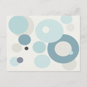 Winter Blues Circles Postcard