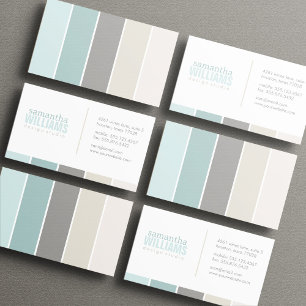 Winter Blues Colour Blocks Business Card