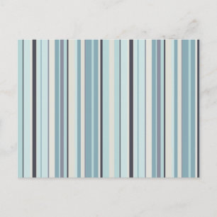 Winter Blues Stripes Postcard