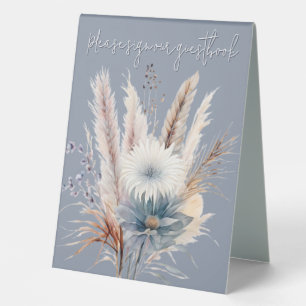 Winter Boho Floral Wedding Blue